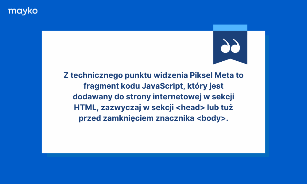 Piksel Meta to fragment kodu JavaScript z technicznego punktu widzenia 